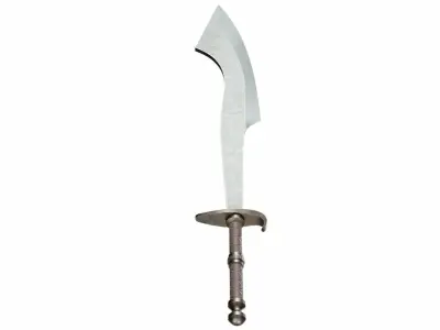 Curved sword 17 Low-poly 3D model