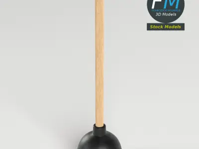 Toilet plunger 3D model