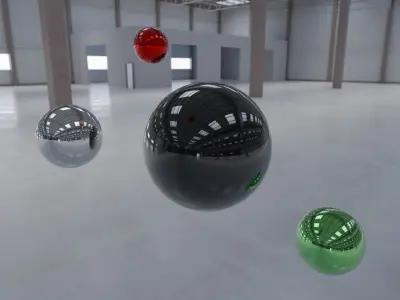 HDRI - Factory Hall Interior 7 Low-poly 3D model