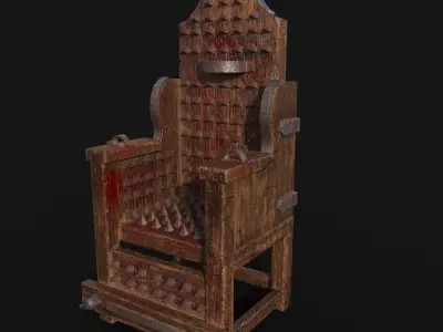Medieval Torture Chair 3D model