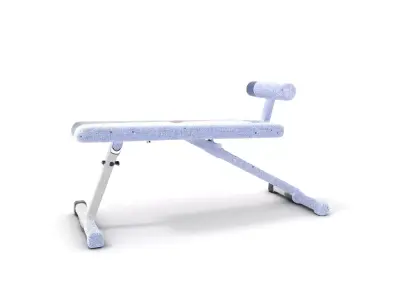 Blue Fitness Bench model pack Low-poly 3D model