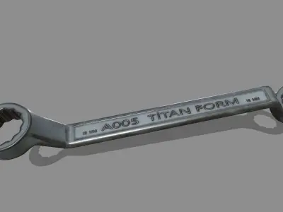 wrench Low-poly 3D model 11