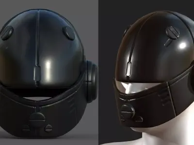 Helmet scifi military combat 3d  Low-poly 3D model