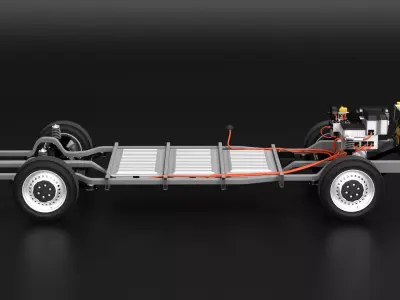 Electric Euro Van Chassis 3D model