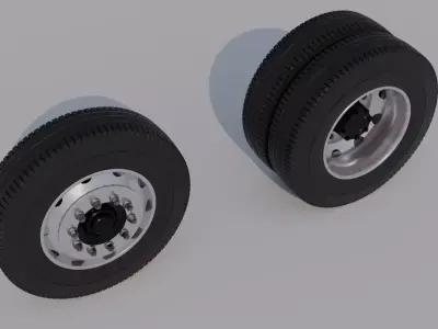 Truck wheels 3d 3D model
