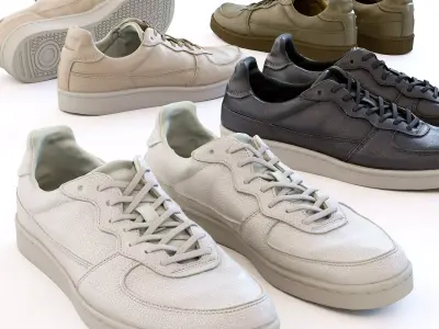 Sneakers three Low-poly 3D model