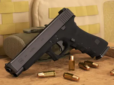 Glock G34 Gen 3 3D model