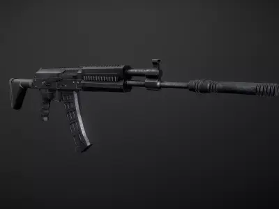 AK-12 Inspired Rifle Low-poly 3D model