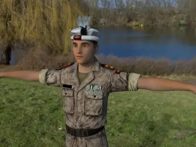 Soldier Low-poly 3D model