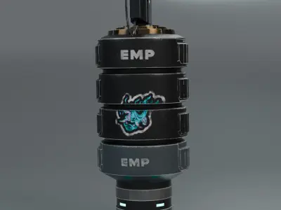 Hand Grenade EMP Model 3D Low-poly 3D model