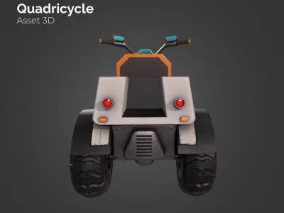 Quadricycle Low-poly 3D model