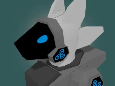 LowPoly Base Male Protogen Free low-poly 3D model
