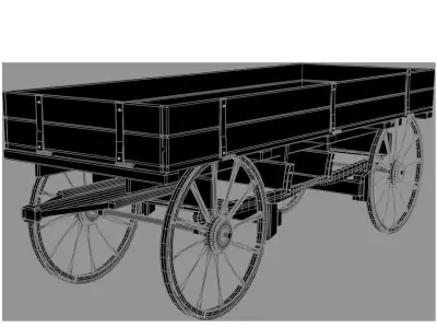 Medieval  carriage 3D model