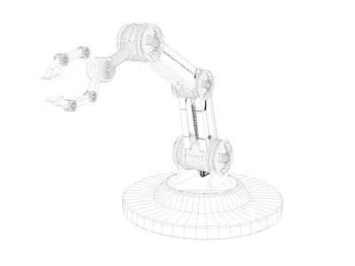 Futuristic Industrial Factory Hand Robot 3D model