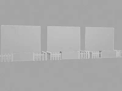 Stalls with Fencing Free low-poly 3D model