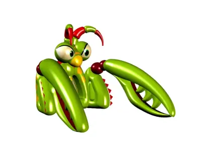  Mantis 3d model Rhinoceros 3D model 3D model