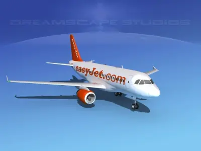 Airbus A319 Easyjet 3D model