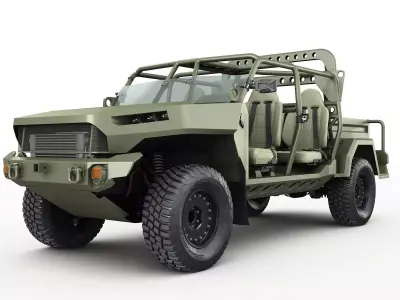 Electric Chevy Colorado ZR2 military ISV 3D model