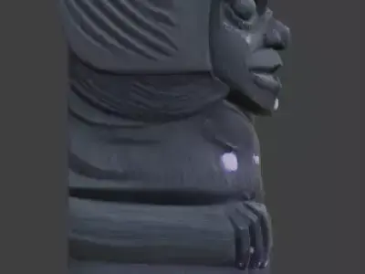 Cursed Totem Pole 3D Model V03 Low-poly 3D model