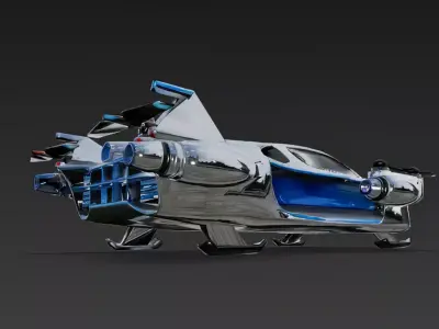 Futuristic Flying Car 3D Model 3D model
