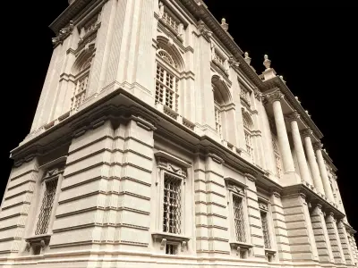 Classic Baroque Palace Facade Free 3D model