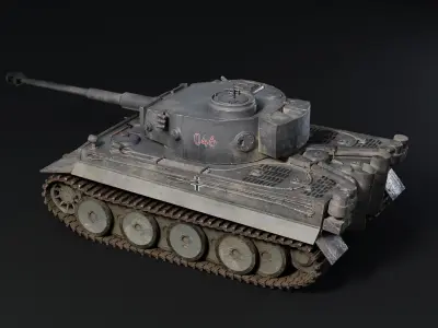 Tiger tank 3D model purchase