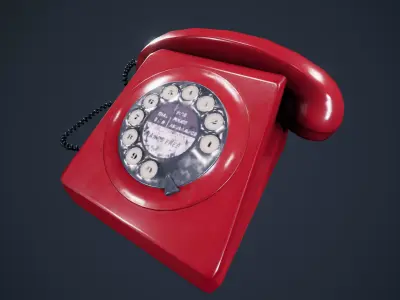 Vintage Telephone Rotary Low-poly 3D model purchase