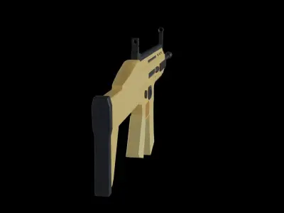 Scar-L Low Poly Ready 3D model Low-poly 3D model