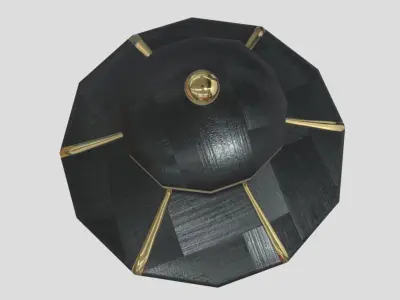 Antique gold ceramic vase Low-poly 3D model