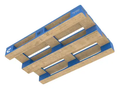 CHEP branded EUR pallet 3D model