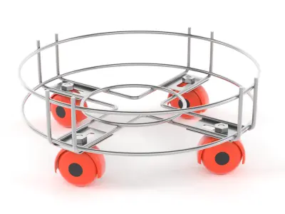 Stainless Steel Cylinder Trolly Free 3D model