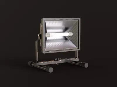 Halogen Work Light Low-poly 3D model