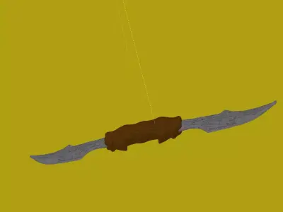 Double sided knife Free low-poly 3D model