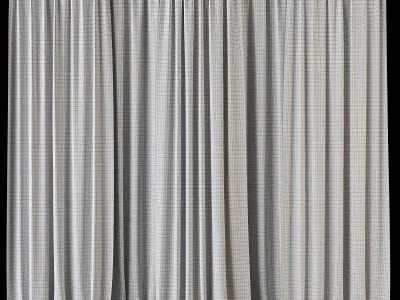 Herringbone and Sheer Curtain  Free 3D model