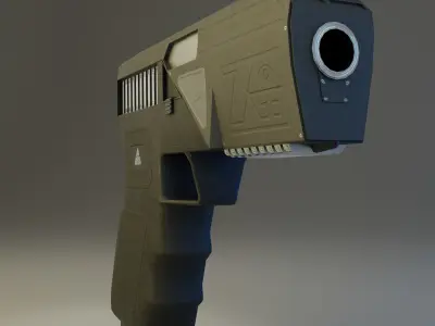 Gun ZX-56 3D model 4K textures Low-poly 3D model