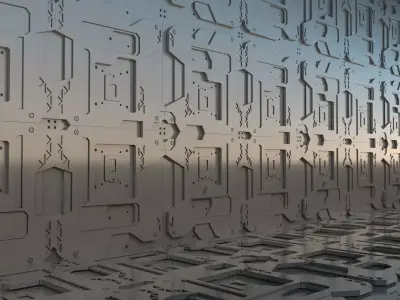 sci-fi panel 3D model