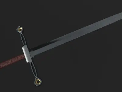 Fancy Golden Sword Low-poly 3D model