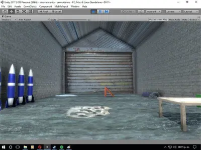 military hangar without plane Low-poly 3D model