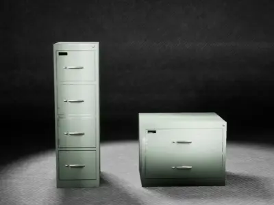 File Cabinets Free low-poly 3D model