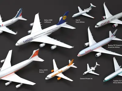  Commercial Airplanes Collection 