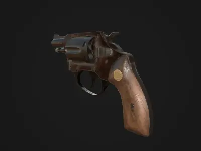 Charter Arms Undercoverette 32 Revolver Low-poly Low-poly 3D model