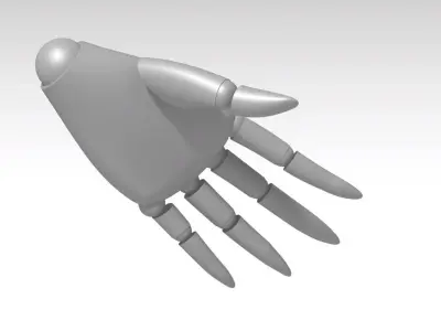 Hand of a female robot Free 3D model