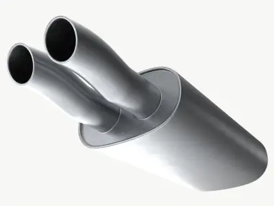 Car Exhaust Pipe 3D model