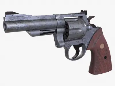 Revolver Low-poly 3D model order