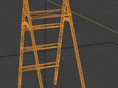 Dirty Old Rusted Ladder Free 3D model