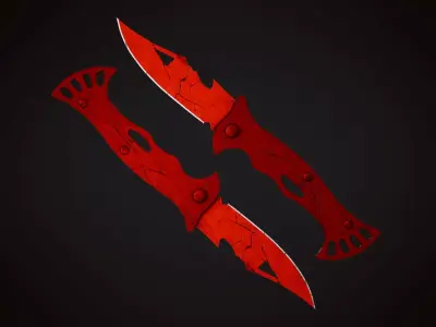 Knife 3 J Low-poly 3D model