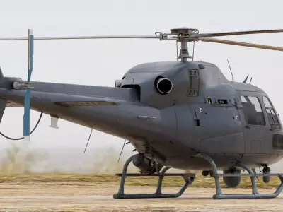 Helicopter Airbus Eurocopter AS355 Ecureuil II SOF 3D model