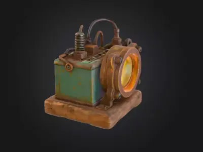 Steampunk Radiance Low-poly 3D model