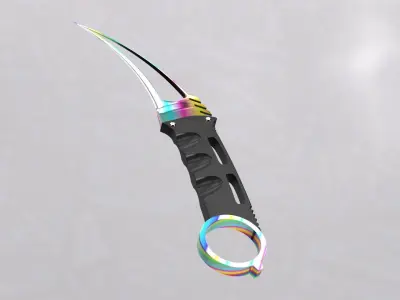 KarambitPack knife blade Low-poly 3D model
