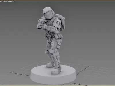 Armored Soldier High Detail STL File for 3D Printing 3D print model purchase